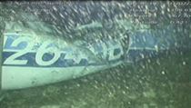 Vrak letadla, který byl nalezen v Lamanchském průlivu.