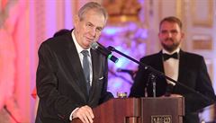 Z Reprezenta�ního plesu prezidenta republiky.  Prezident Milo� Zeman.