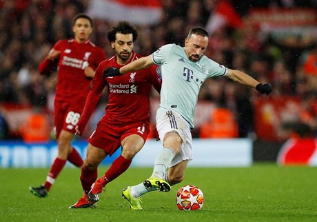 Salah a Ribéry v duelu Liverpool - Bayern