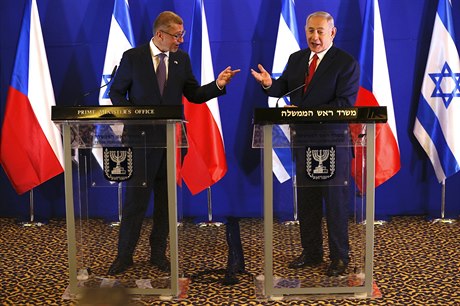eský premiér Andrej Babi a izraelský premiér Benjamin Netanjahu.