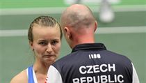 Fed Cup ČR vs. Rumunsko: smutná Barbora Krejčíková.