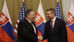 Slovenský premiér Peter Pellegrini (vpravo) a americký ministr zahraničí Mike... | na serveru Lidovky.cz | aktuální zprávy
