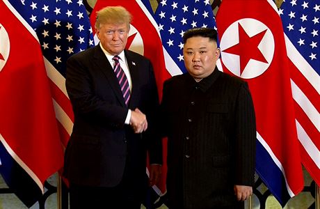 Americký prezident Donald Trump a severokorejský vdce Kim ong-un.