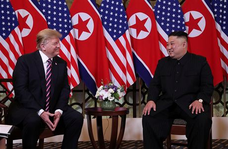 Americk prezident Donald Trump a severokorejsk vdce Kim ong-un.