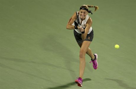 Petra Kvitová ve finále Dubai Open proti Belind Beniové