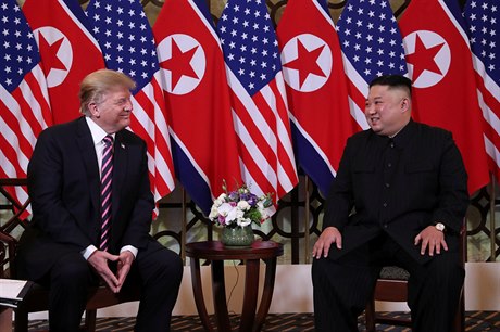 Americký prezident Donald Trump a severokorejský vdce Kim ong-un.