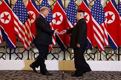 Americký prezident Donald Trump a severokorejský vdce Kim ong-un.