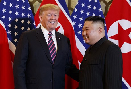 Americký prezident Donald Trump a severokorejský vdce Kim ong-un.