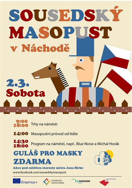 Sousedský masopust vypukne v Náchod 2. bezna v 9 hodin