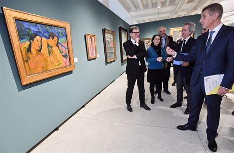 Prezident Centre Pompidou Serge Lasvignes (vlevo), editel Nrodnho muzea...