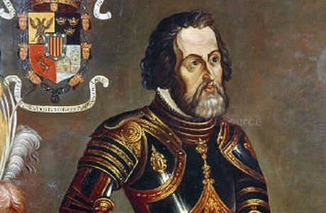 panlský lechtic a conquistador Hernán Cortés.