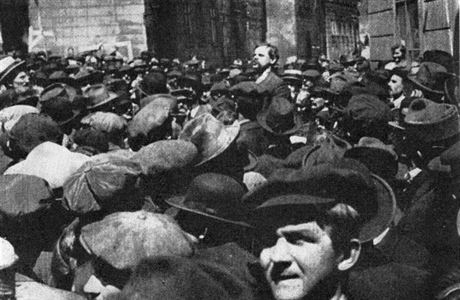 Demonstrace v roce 1919 (Ilustraní foto).
