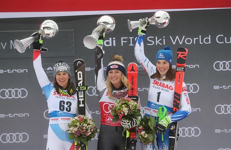 Slalom SP ve pindlerov Mln vyhrla Amerianka Shiffrinov ped Holdenerovou...