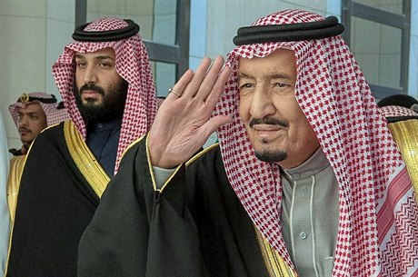 Saúdský král a jeho syn, korunní princ.