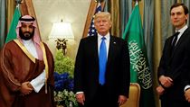 Sadsk princ Mohammed bin Salman s prezidentem Donaldem Trumpem a jeho...