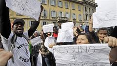 Antirasistický pochod v Itálii.