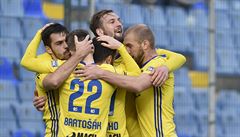 Utkání 24. kola první fotbalové ligy: Fastav Zlín - Dukla Praha, 9. b�ezna 2019...