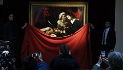 Slavnostní odhalení znovuobjeveného obrazu italského mistra Caravaggia.