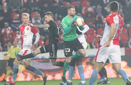 Prvn liga - 24. kolo, Slavia vs. Bank Ostrava: domc glman Kol do...