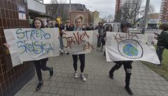 Tento pátek se ke stávce za klimatické zmny pidali studenti i v Ostrav.