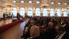 Prezident Milo Zeman na Praském hrad ped koncertem poádaném k estému...