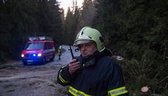 Jihoetí hasii odklízeli popadané stromy ze silnice poblí Volar.