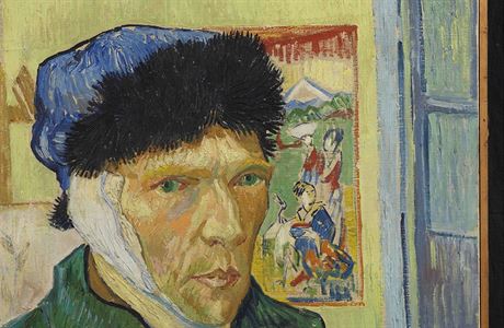 Vincent van Gogh, autoportrt se zavzanm uchem (1889), olej na pltn