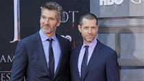 Premi�ra posledn� osm� �ady seri�lu Hra o tr�ny: tv�rci David Benioff (vlevo) a...