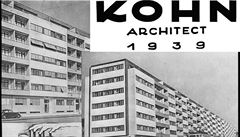 Obálka druhé monografie bratí Kohn, vydané v roce 1939 v Quitu s blokem dom...