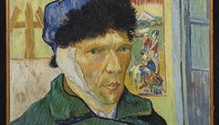 Vincent van Gogh, autoportrét se zavázaným uchem (1889), olej na plátn