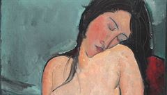 Amedeo Modigliani, enský akt (1916), olej na plátn