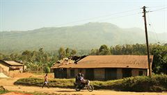 Východní  Uganda - oblast Mt. Elgon, kde se pstuje káva