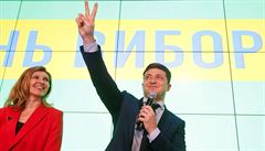 Volby na Ukrajin: s nskokem vede herec Zelenskyj, Poroenko ho oznail za loutku oligarchy