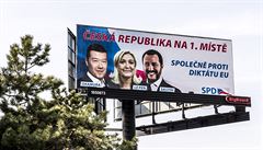 Billboard SPD pro květnové volby do Evropského parlamentu, na němž je lídr... | na serveru Lidovky.cz | aktuální zprávy