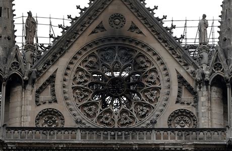 Detail na katedrlu Notre-Dame.