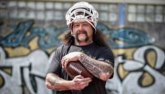 Americký fotbalista ostravských Steelers Martin Wasserbauer.