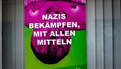 Podvrený plakát, který nkdo vylepil na kancelá Strany zelených v bavorském...
