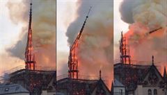 VIDEO: V Paříži vyhořela slavná katedrála Notre-Dame. Znovu ji vybudujeme, slíbil Macron
