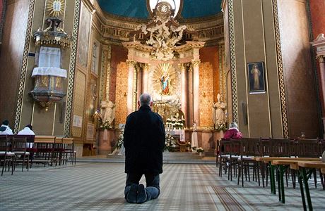 Richard Greisiger ve svatohostnsk bazilice.