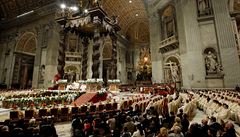Bazilika sv. Petra ve Vatikánu, kde pape Frantiek slouil mi svatou na Bílou...