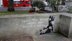 Britský artista Banksy patí mezi nejvýraznjí souasné umlce.