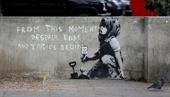 Podpořil tajemný Banksy londýnskou ‚Rebelii proti vyhynutí‘? V centru protestů se nejspíš objevila jeho malba