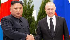 Ruský prezident Vladimir Putin se setkal se severokorejským vdcem Kim...