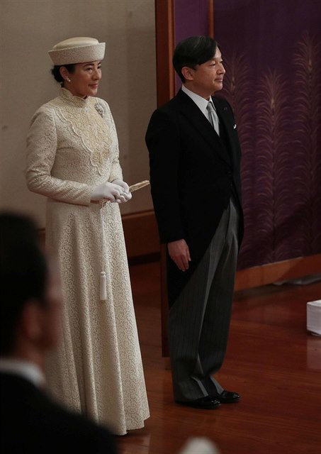 Japonský korunní princ Naruhito a jeho manelka, korunní princezna Masako, se...