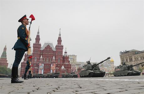 Vojenská pehlídka v Moskv.