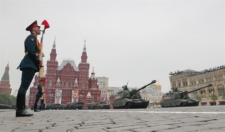 Vojenská pehlídka v Moskv.