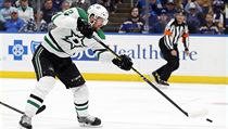 esk centr Radek Faksa (12) z tmu Dallas Stars stl na branku St. Louis...