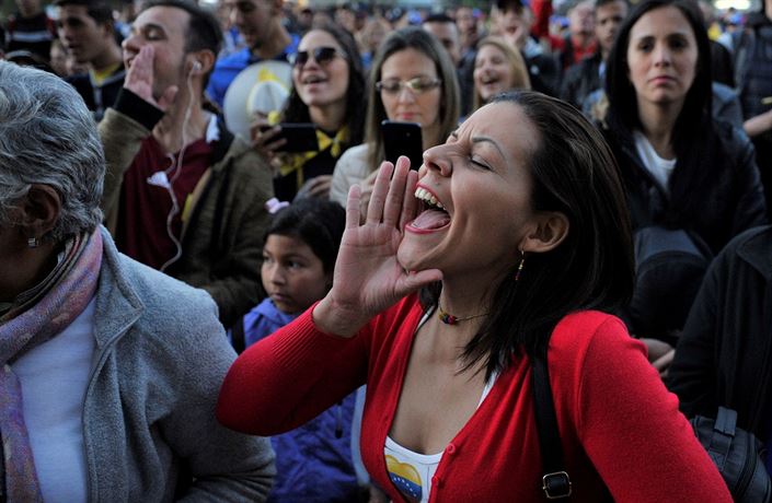 Obyvatelé Venezuely pokraují v protestech proti vlád souasného prezidenta...