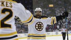 David Krejčí z České republiky hrající za tým Boston Bruins oslavuje vstřelený... | na serveru Lidovky.cz | aktuální zprávy