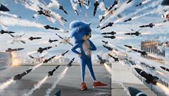 Sonic je rychlejí ne rakety. Snímek Jeek Sonic (2019). Reie: Jeff Fowler.